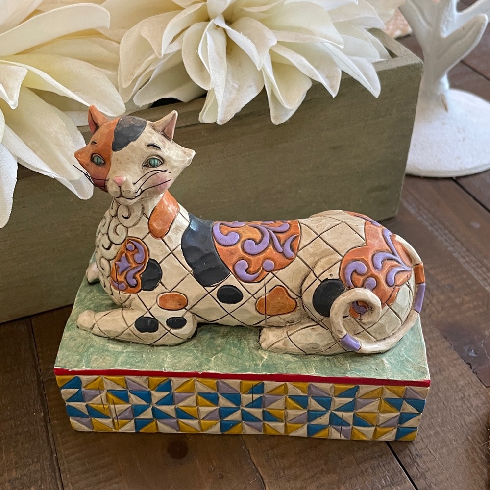 Jim Shore "Calliope" Calico Cat Figurine 2005 great vintage, preowned condition